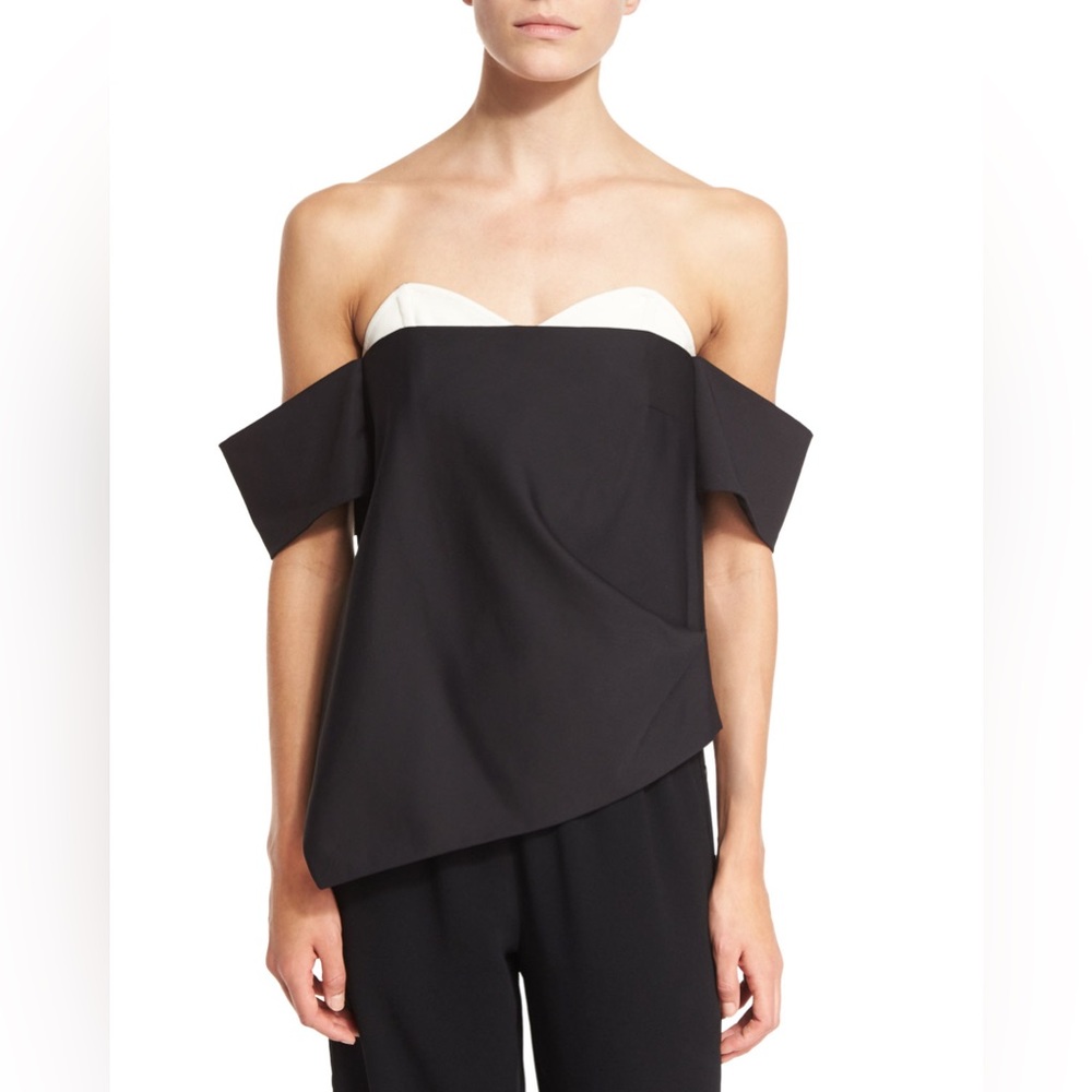 Tibi Agatha Layered Off the Shoulder Corset Top